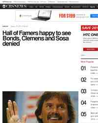 Hall of Famers happy to see Bonds Clemens: CBS News