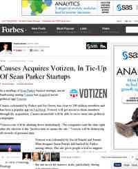 Causes Acquires Votizen Both Sean Parker Startups: Forbes.com