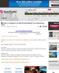 India vs England 1st ODI Cricket Match Live: NowPublic